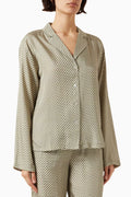 Amalia Monogram Blouse in Silk-blend