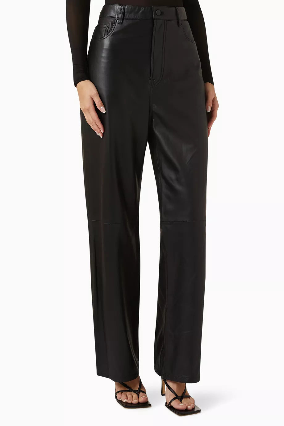 Denim Style Pants in Lambskin Leather