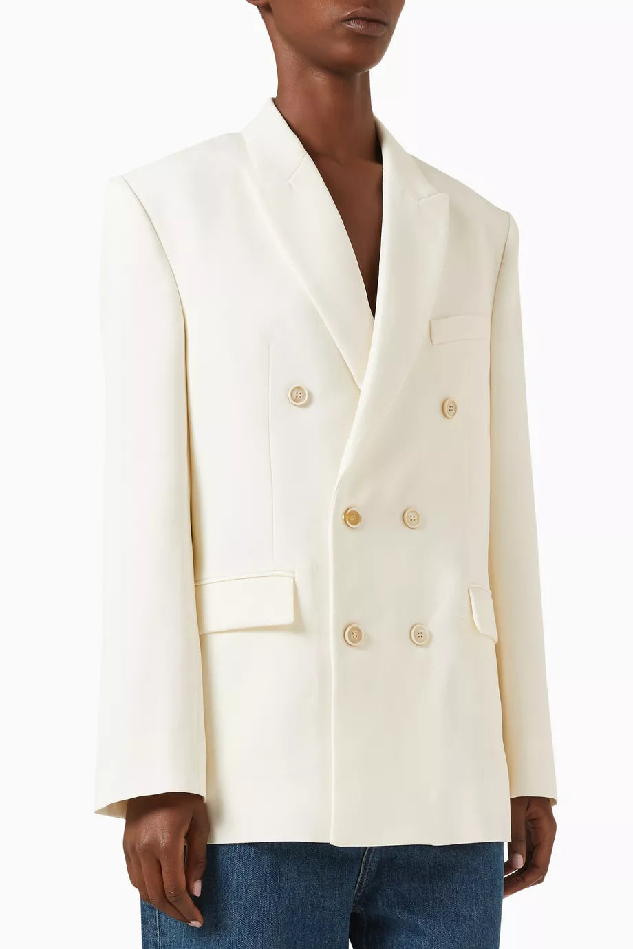 Double Breasted Blazer in Wool