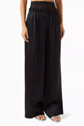 Layered Boxer Pants in Silk-charmeuse