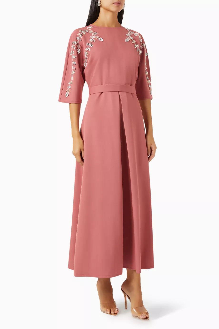 Embellished Dress in Stretch-crepe