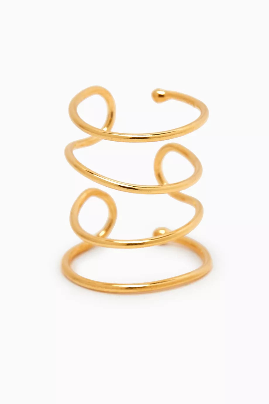 Loop Single Ear Cuff in 18kt Gold-plated Silver