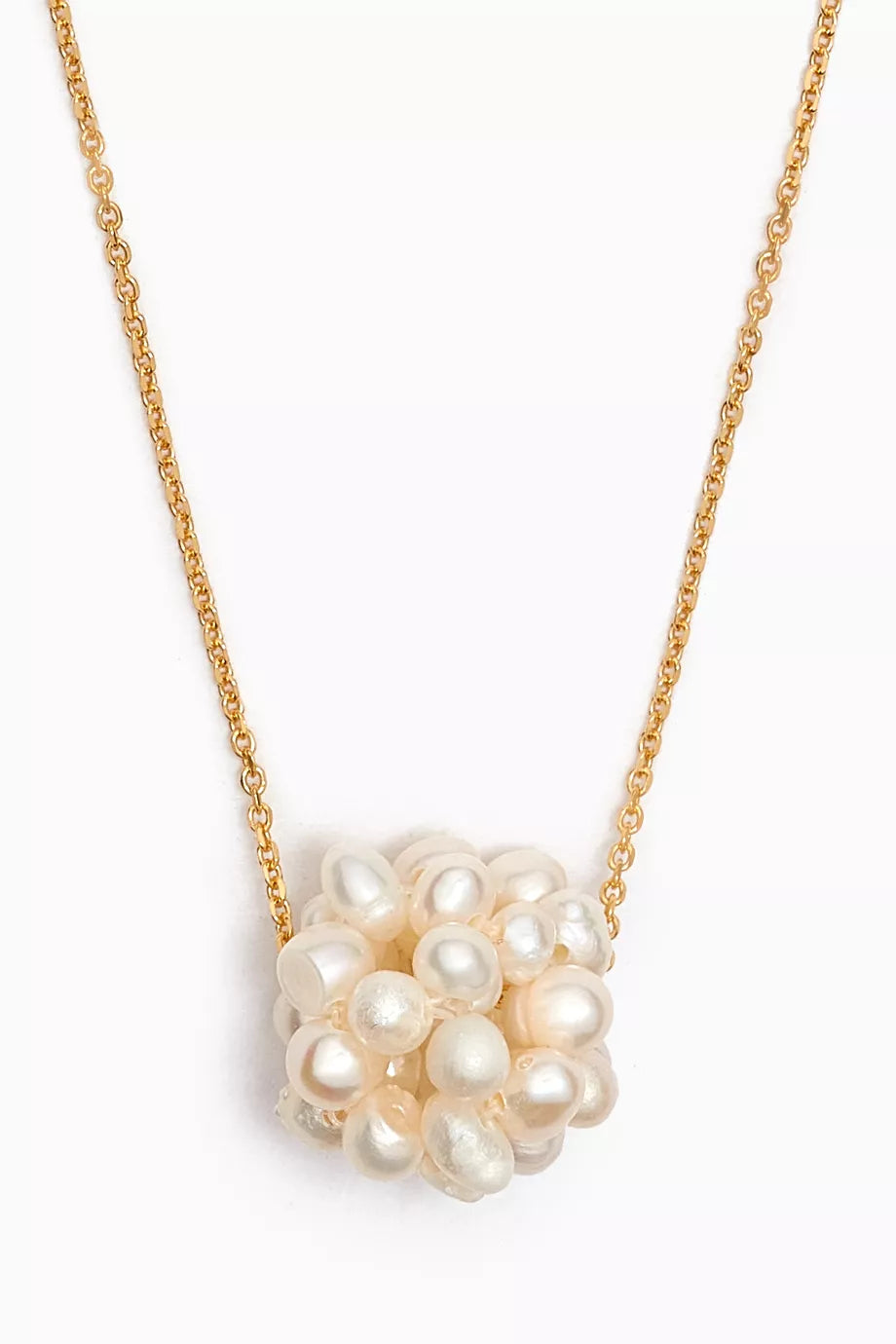 Pearl Moon Necklace in 18kt Gold-plated Silver
