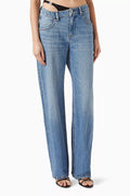 Asymmetrical Bikini-layer Jeans in Denim