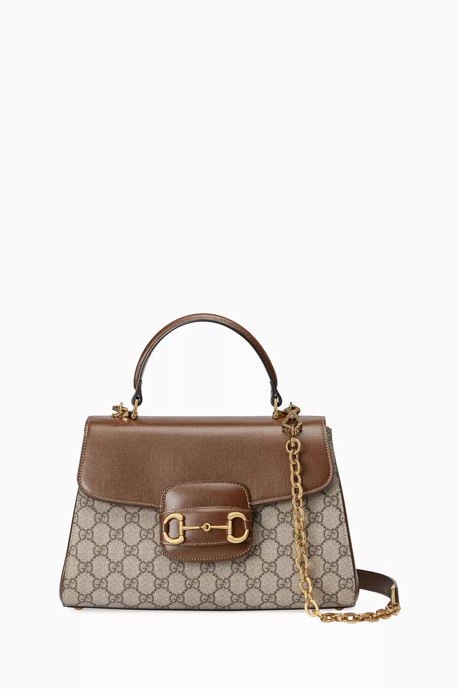 Medium Horsebit 1955 Top-handle Bag in GG Supreme Canvas & Leather
