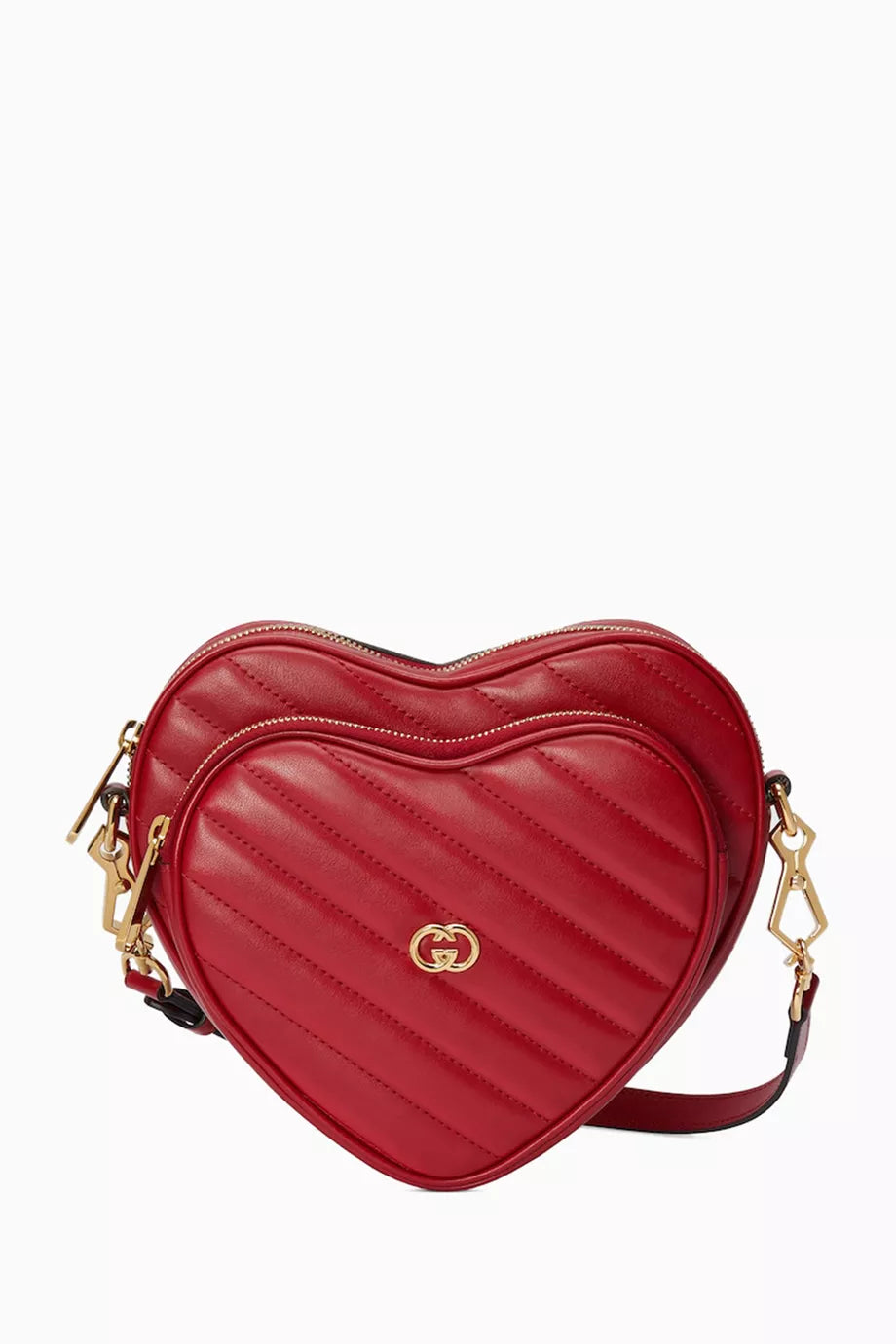 Mini Interlocking G Heart Bag in Matelassé Leather