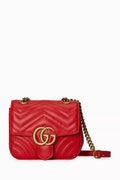 GG Marmont Mini Shoulder Bag in Matelassé Chevron Leather