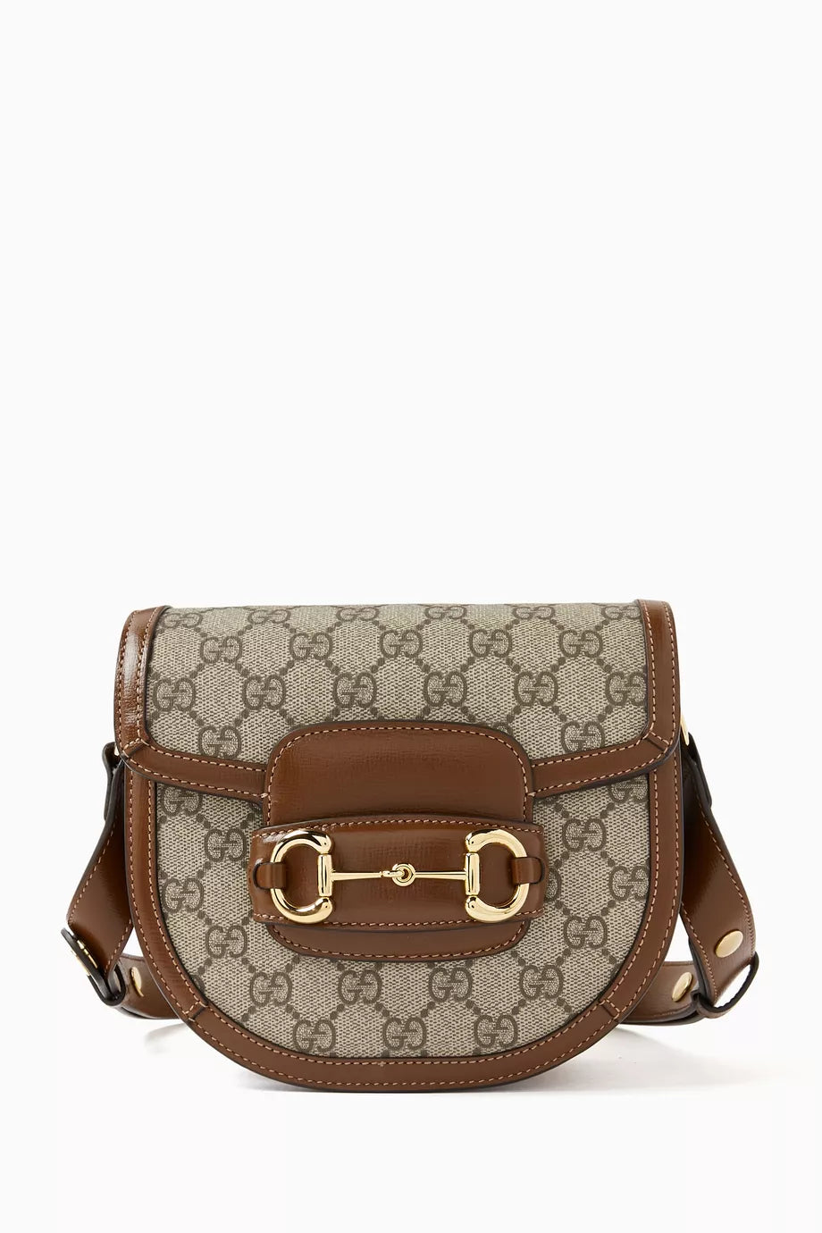 Mini Horsebit 1955 Shoulder Bag in Canvas & Leather