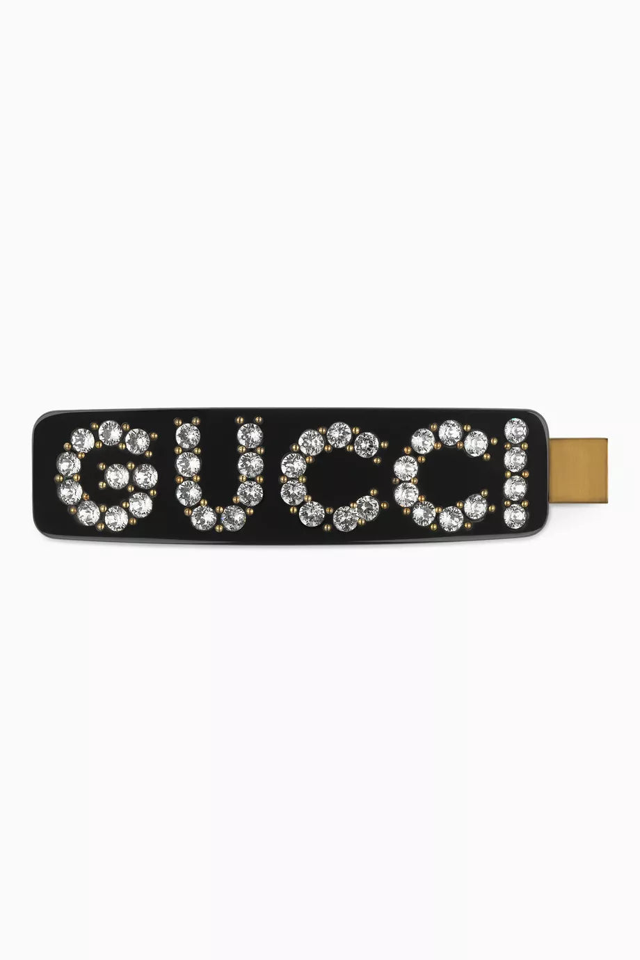 Crystal Logo Hair Clip in Resin