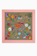 GG Flora-print Scarf in Silk