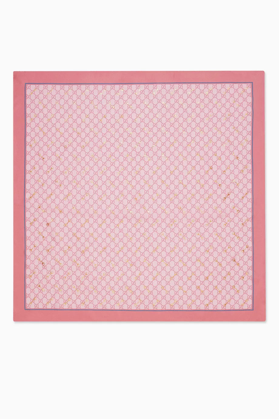 Carré Scarf in Laminated Horsebit & GG Print Silk