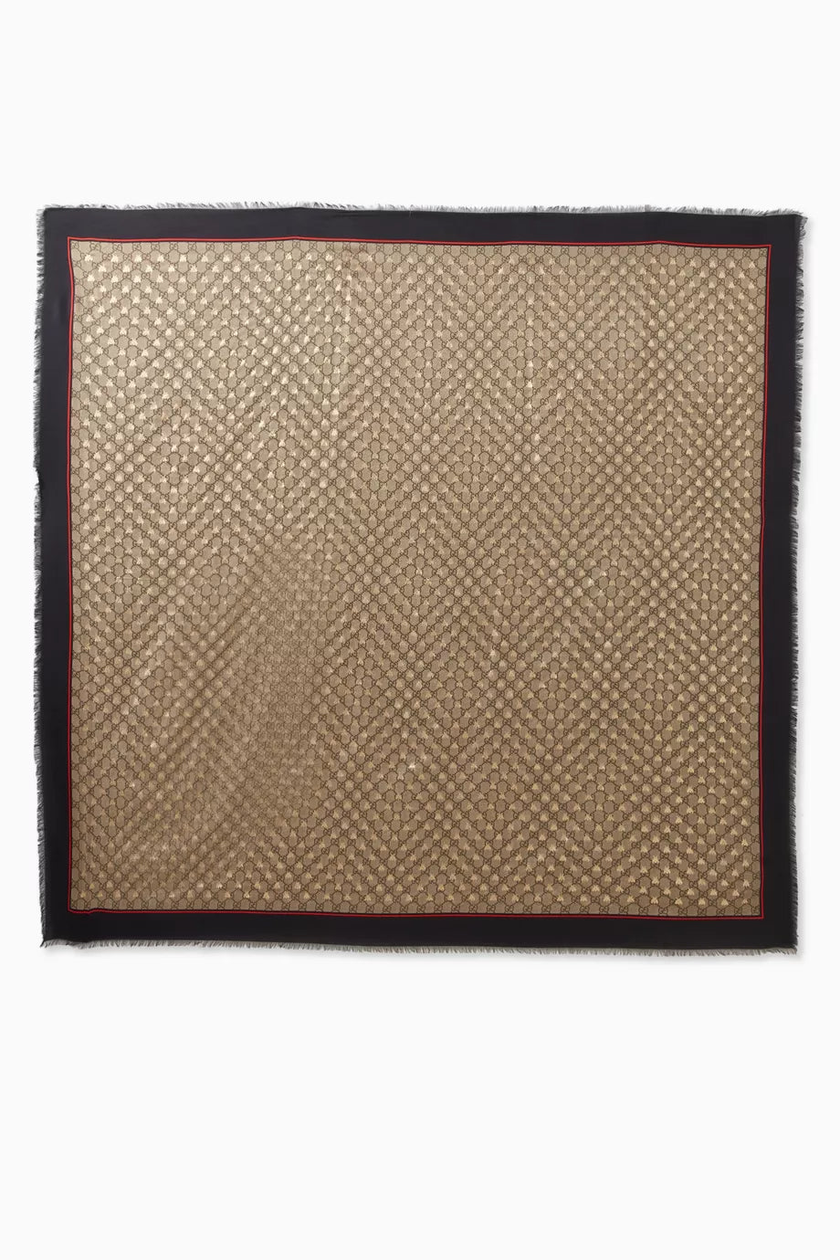 GG Bees-motif Shawl in Modal-silk Blend