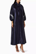 Hand-embroidered Sleeves Abaya in Crepe