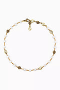 Interlocking G Flower Pearl Necklace
