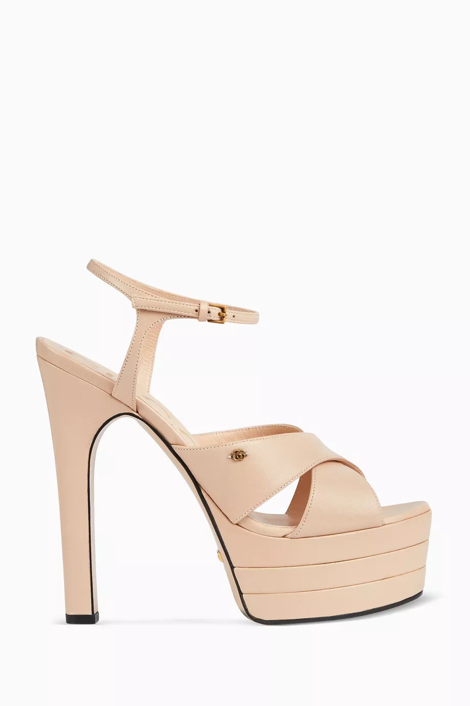 Double G 135 Platform Sandals in Leather