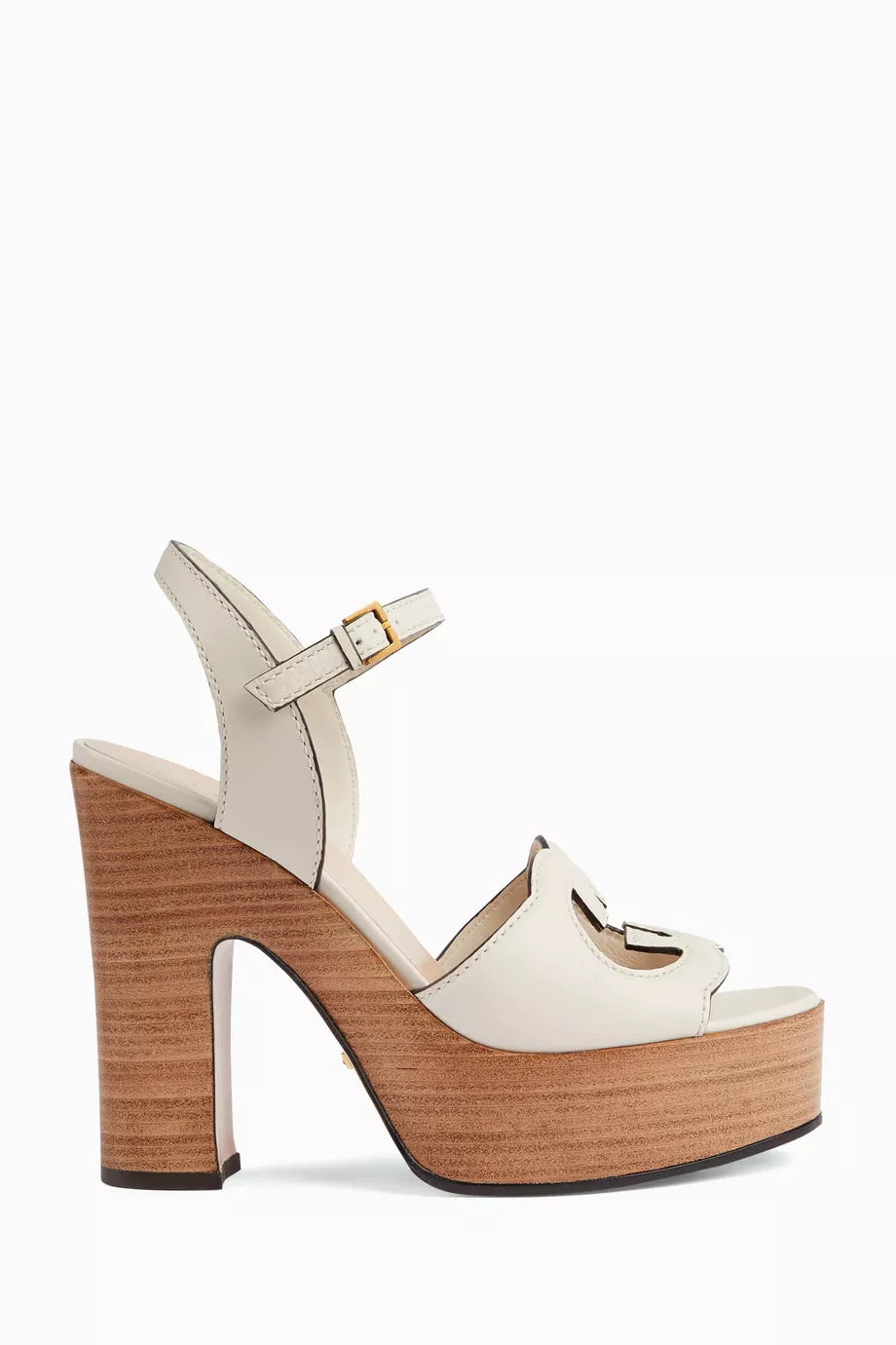 Interlocking G 120 Platform Sandals in Leather