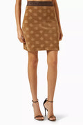 Logo-jacquard Mini Skirt in Chenille