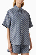 GG Jacquard Shirt in Linen