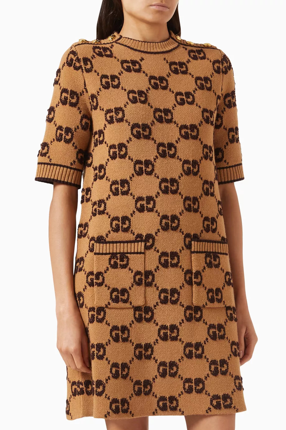 GG Jacquard Dress in Wool Bouclé