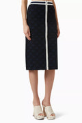 GG Midi Skirt in Viscose-jacquard