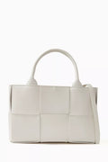 Mini Arco Tote Bag in Intrecciato Leather