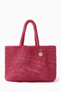 Large Shiny Tote in Glitter Crochet