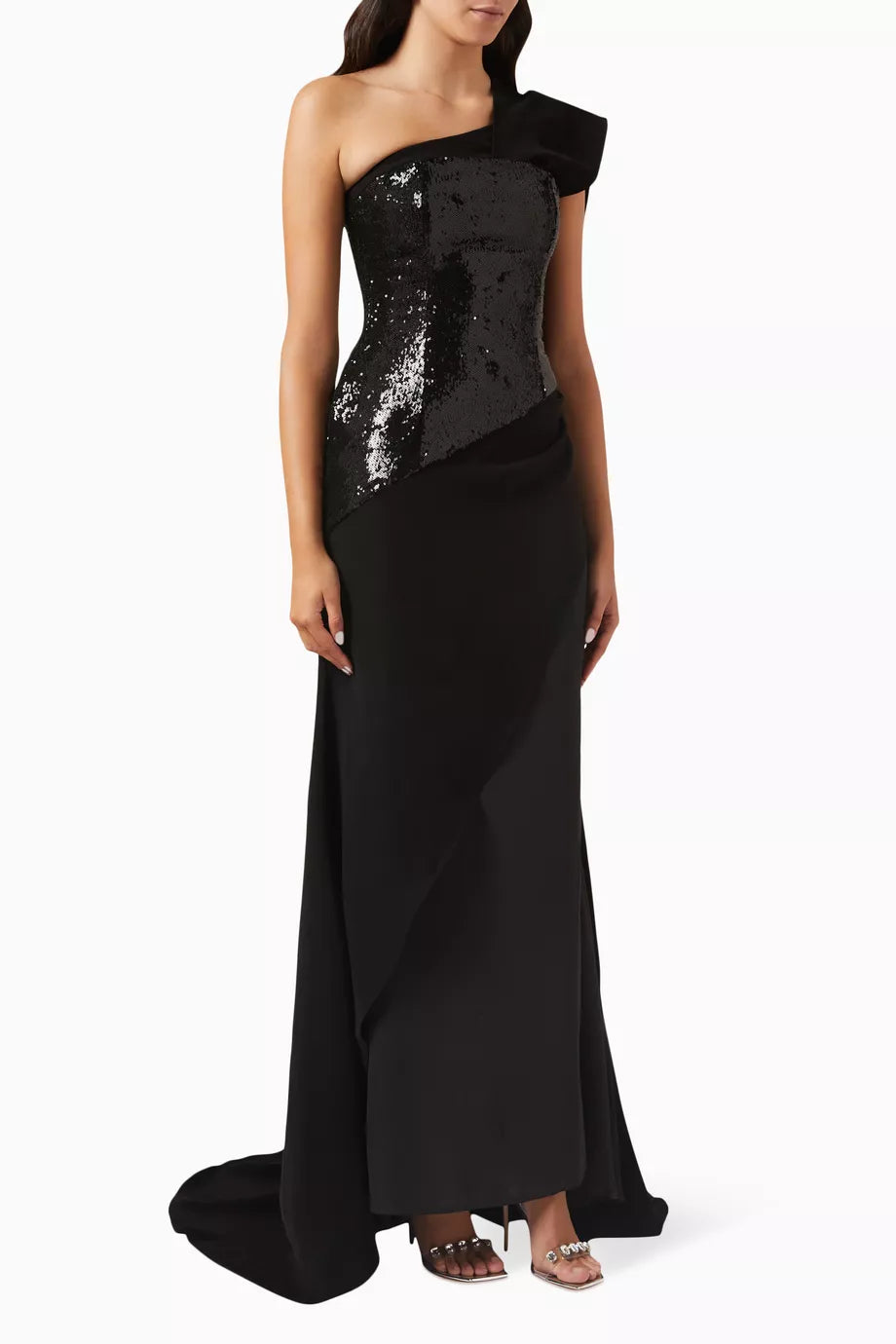 Mantella Drop-waist Sequined Gown