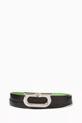 Donna Reversible Belt in Calfskin Leather