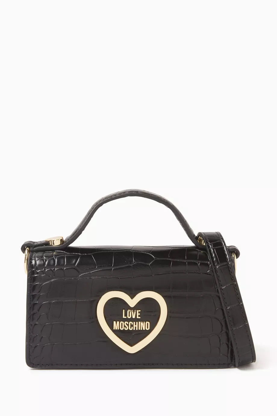 Mini Crossbody Bag in Croc-embossed Faux Leather