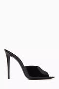 Goldie Peep Toe 110 Mules in Glazed Leather