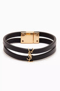 Cassandre Double-strand Bracelet in Leather