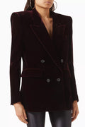 Double-breasted Jacket in Velvet