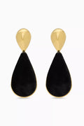 Hourglass Clip-on Earrings in Velvet & Metal