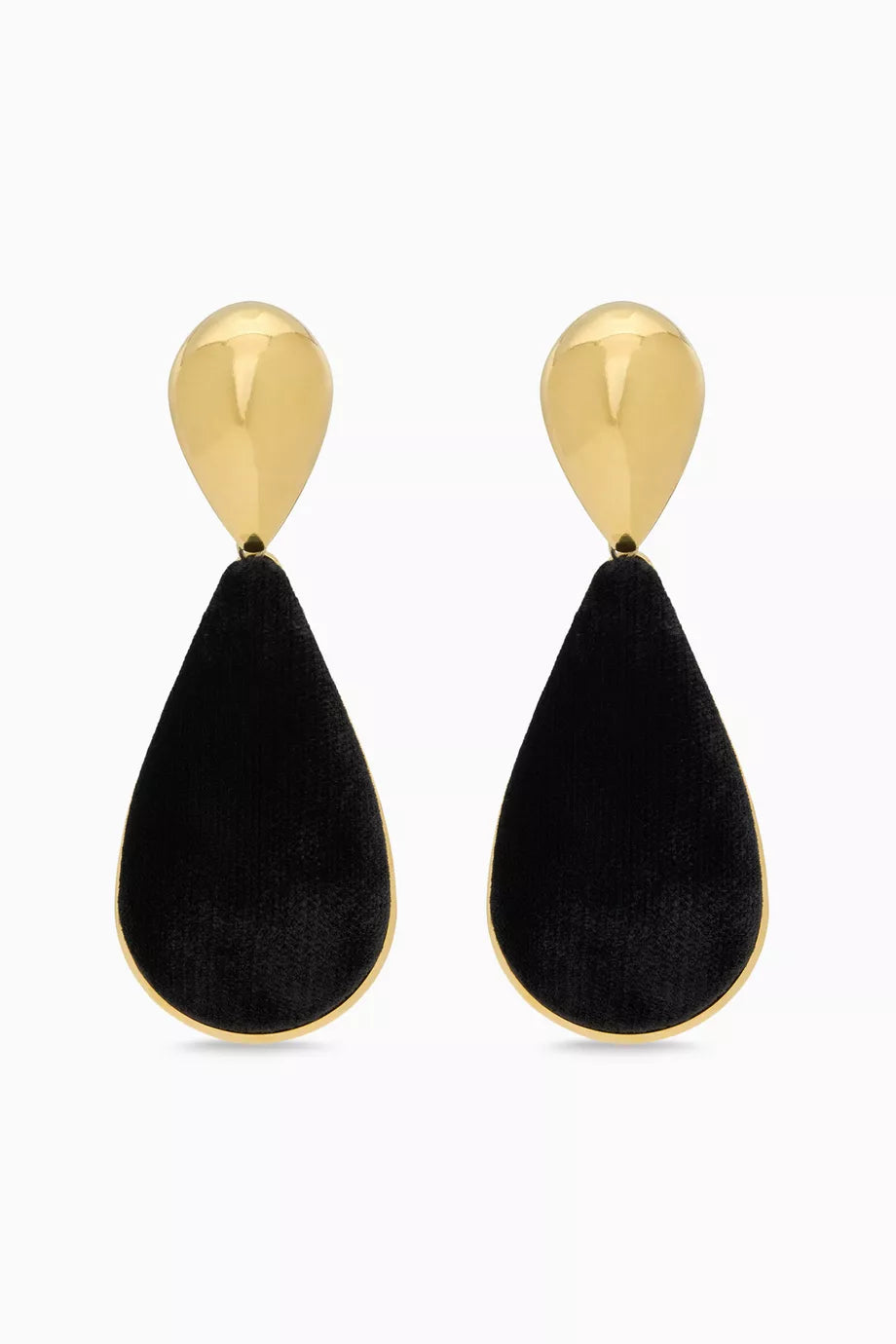 Hourglass Clip-on Earrings in Velvet & Metal