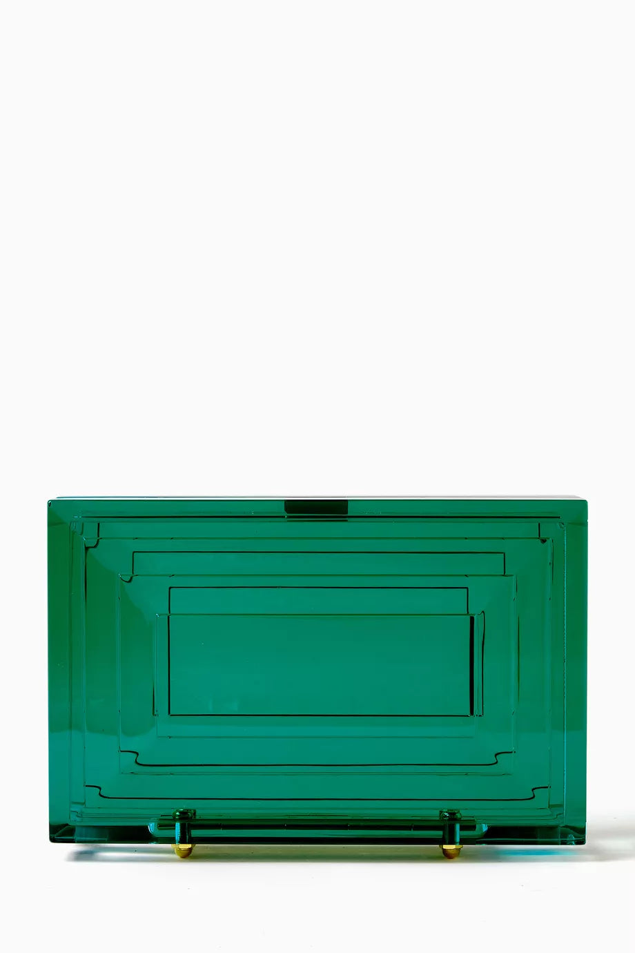 Leora Emerald  Clutch in Acrylic