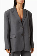 Mani Oversized Blazer in Wool-blend Twill