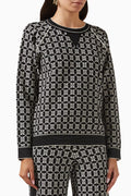 All-over Logo Sweatshirt in Jacquard-knit