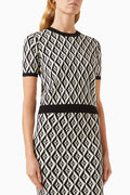 Diamond-patterned T-shirt in Knit