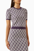 Diamond-patterned T-shirt in Knit