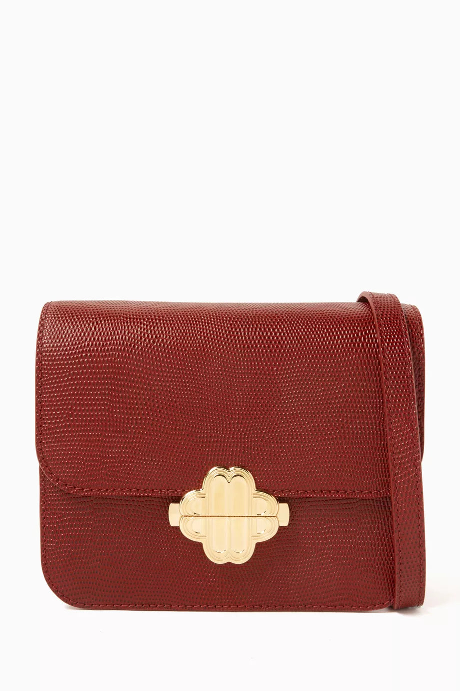 Mini Clover Bag in Lizard-embossed Leather