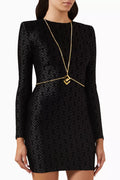 Flock-logo Mini Dress in Lycra