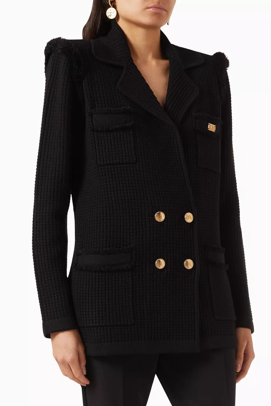 Double-breasted Jacket in Wool-blend