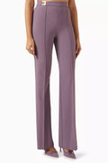 Logo Plaque Pants in Crepe