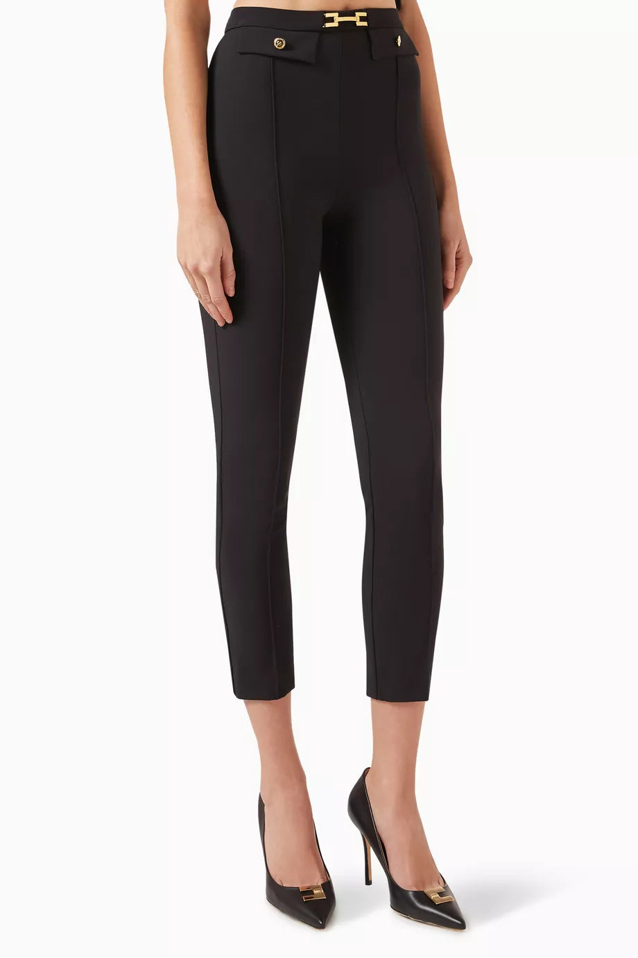 Horsebit-detail Pants in Crepe