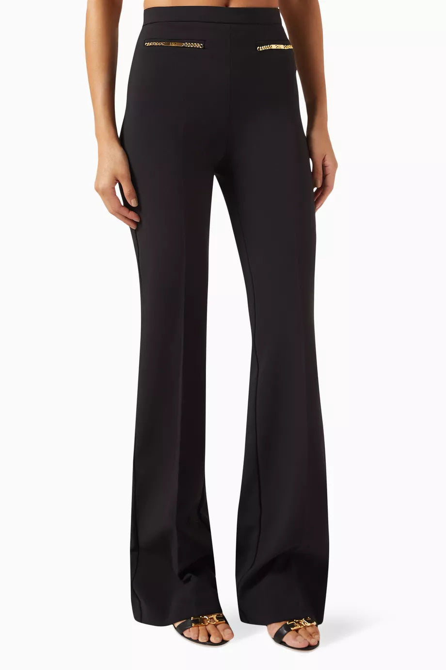 Horsebit Palazzo Pants in Crêpe
