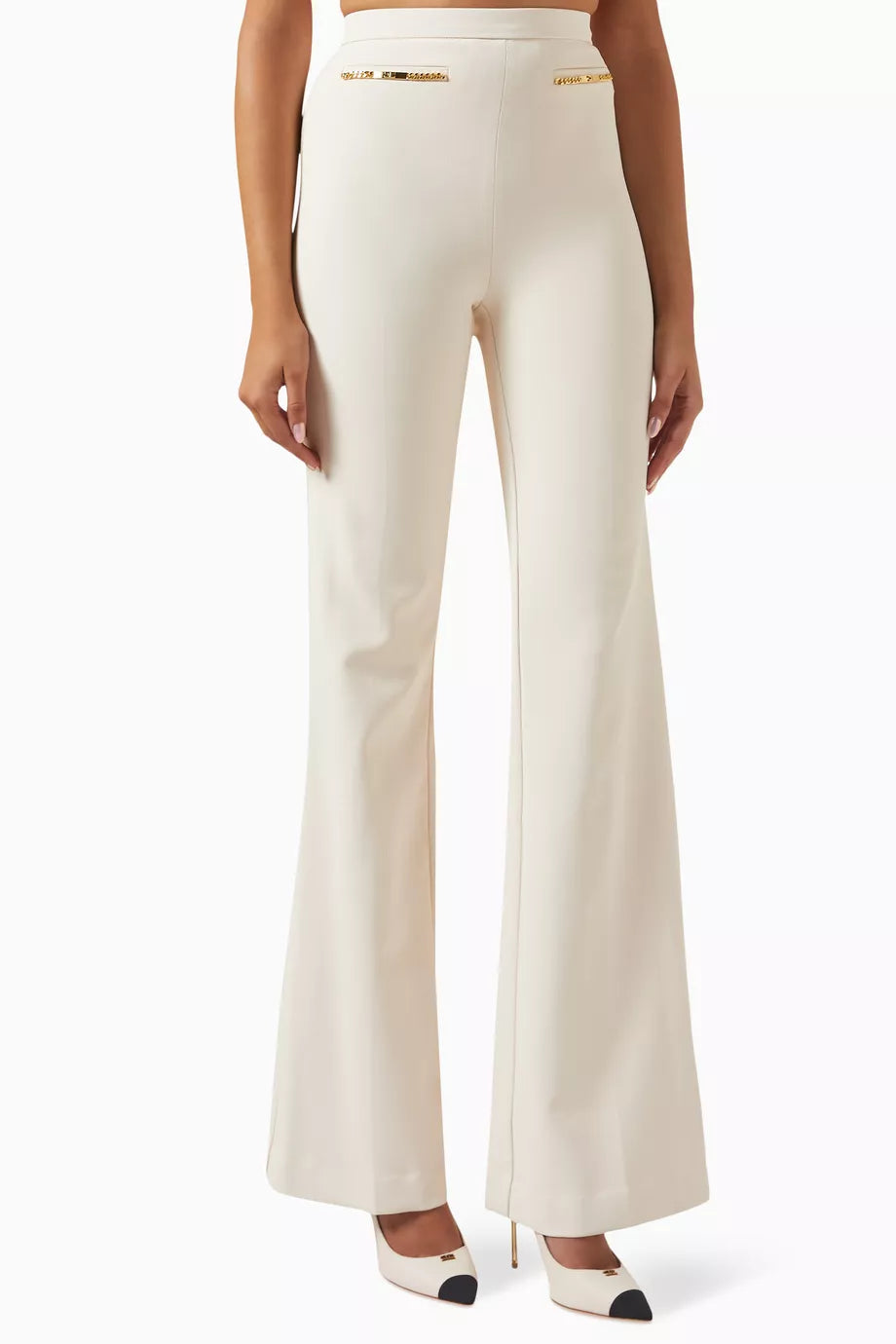 Horsebit Palazzo Pants in Crêpe