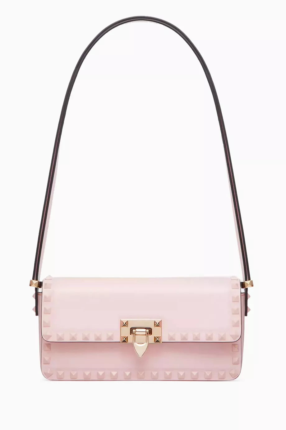 Valentino Garavani Rockstud 23 East-West Shoulder Bag in Calfskin Leather