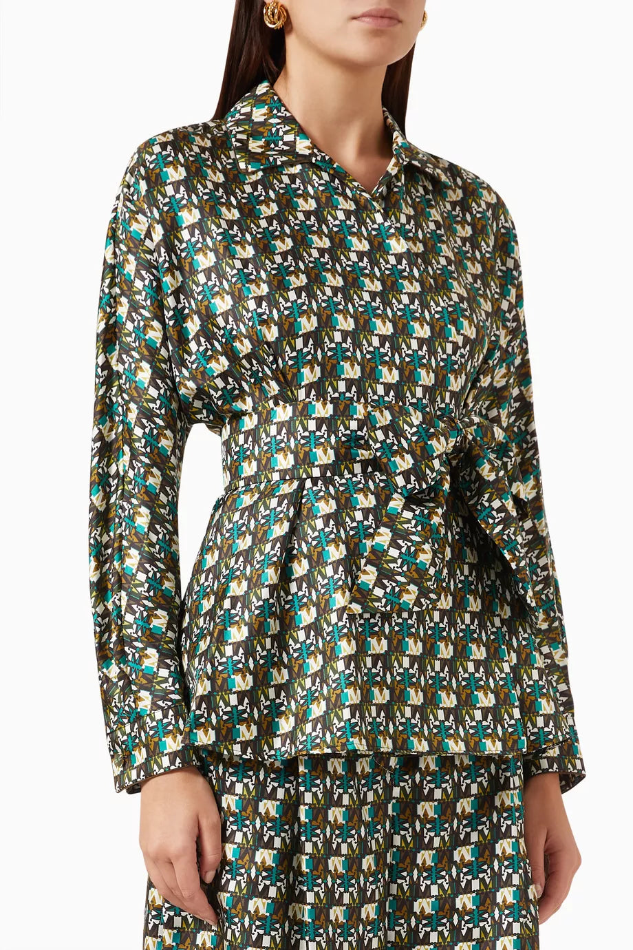 Ornati Wrap Shirt in Silk