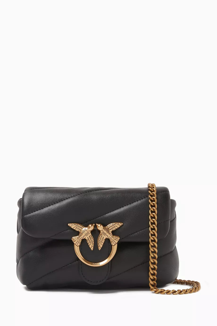 Love Baby Puff Bag in Quilted Leather