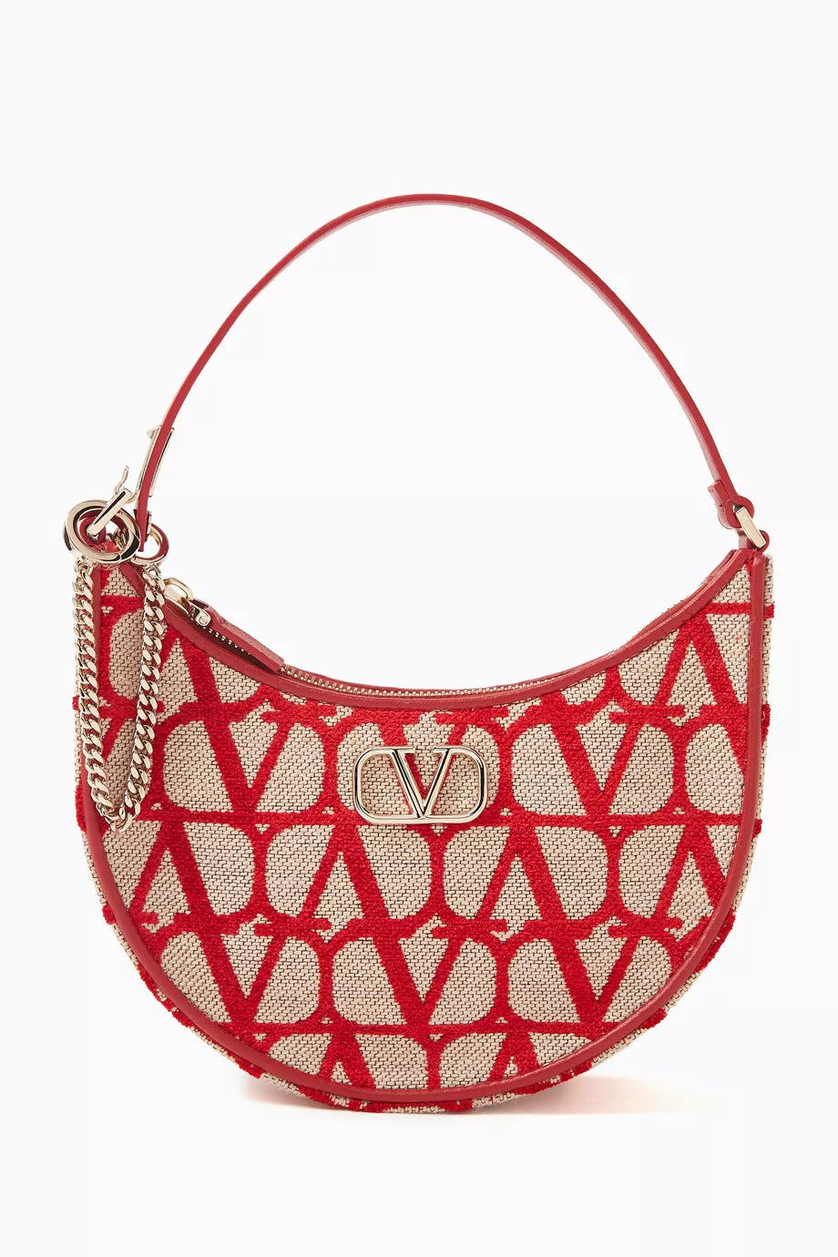 Valentino Garavani  Mini VLOGO Toile Iconographe Hobo Bag in Canvas
